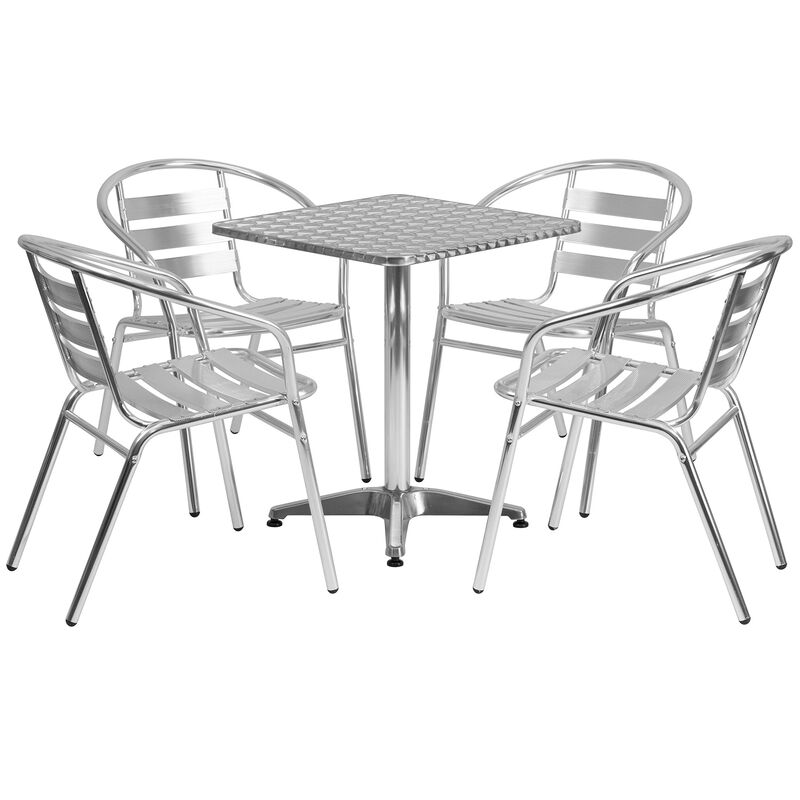 23.5SQ Aluminum Table Set image number 0