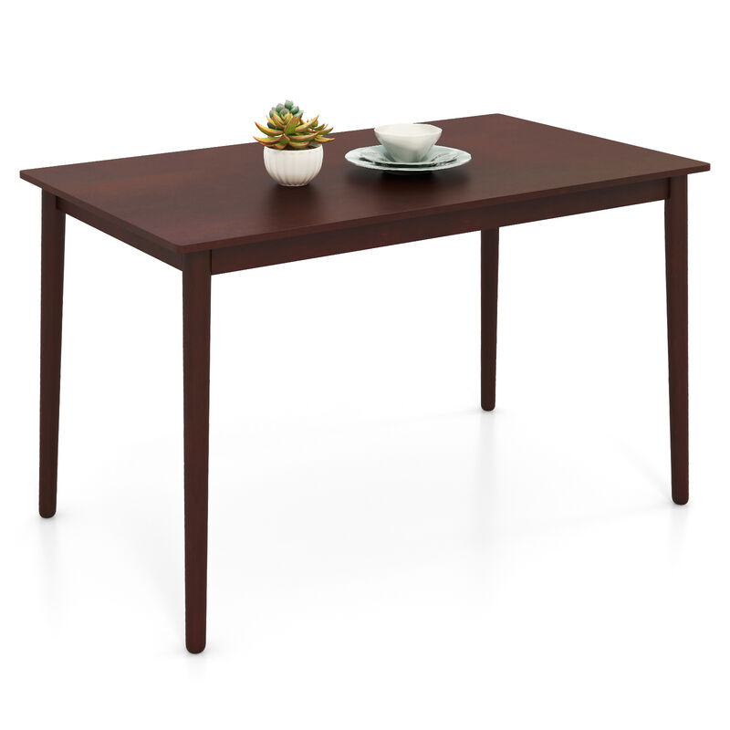 48 Inches Mid Century Dining Table for 4 with Rubber Wood Legs