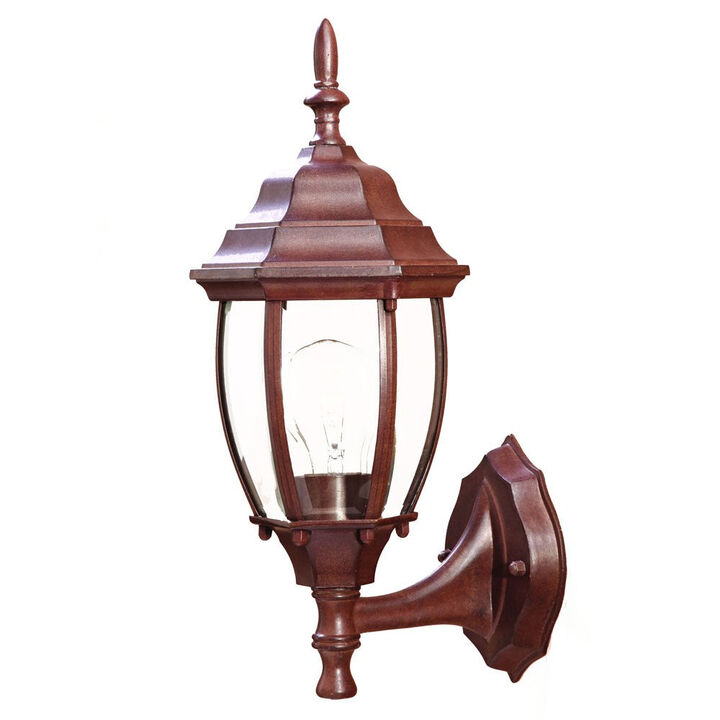 Homezia Dark Brown Globe Lantern Wall Light