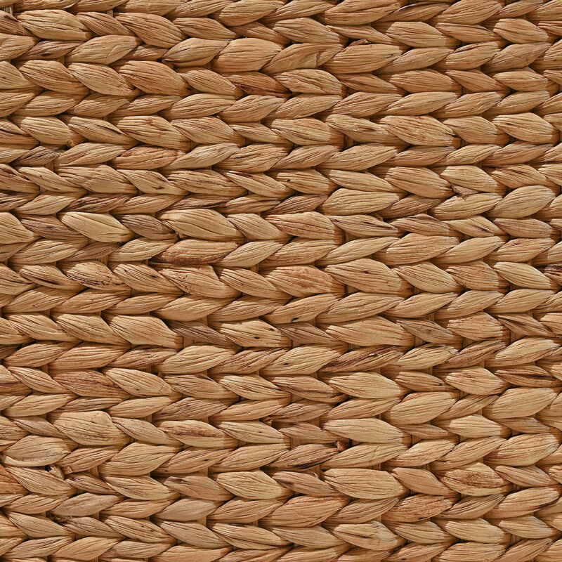 Clara Farmhouse Classic Handwoven Hyacinth Rectangle Storage Floor Baskets with Handles