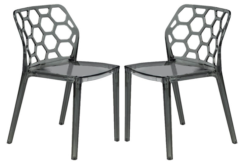 LeisureMod Modern Dynamic Dining Chair, Set of 2