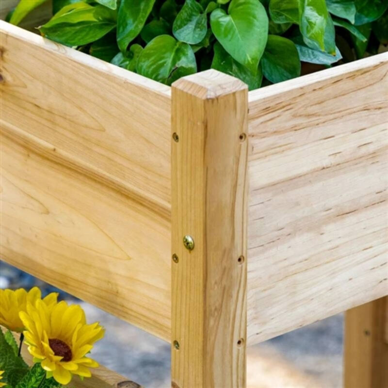 Wooden Elevated Planter Set of 3 – Raised Garden Beds for Outdoor Spaces