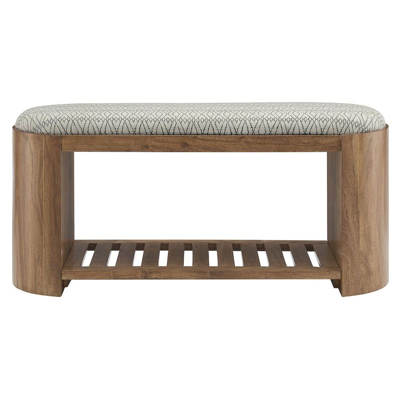 Ashby 45" Geometric Upholstered Bench image number 4