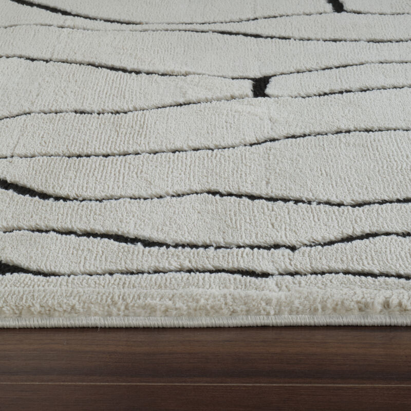 Rug Branch Aida Modern Abstract Cream Black Indoor Area Rug