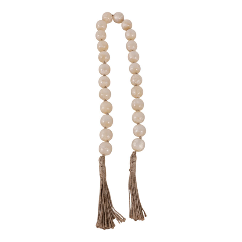 Resin, 36x1 Bead Garland, Ivory image number 2