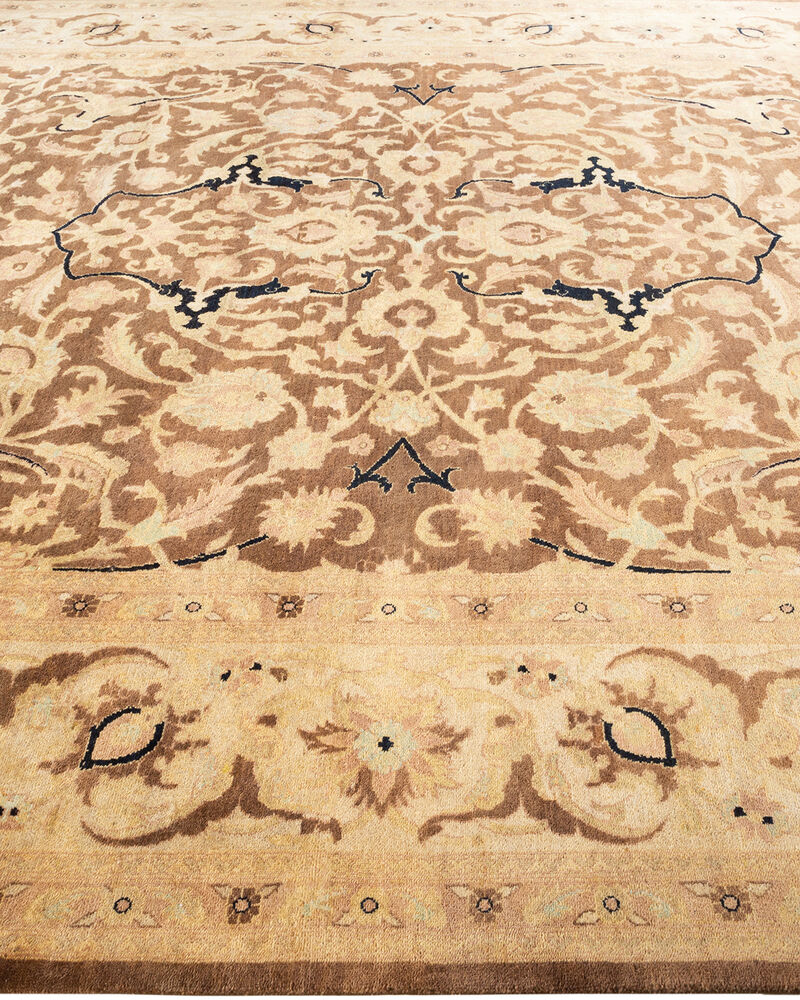 Eclectic, One-of-a-Kind Hand-Knotted Area Rug  - Brown, 9' 2" x 11' 10"