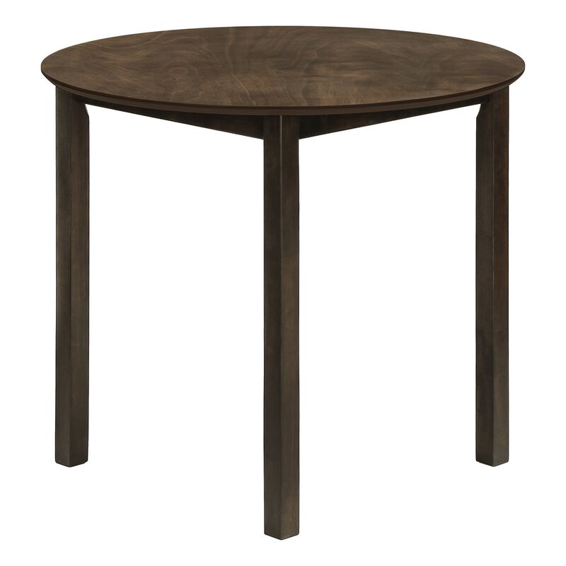 Monarch Specialties I 1300 - Dining Table, 36" Round, Small, Kitchen, Dining Room, Brown Veneer, Wood Legs, Transitional