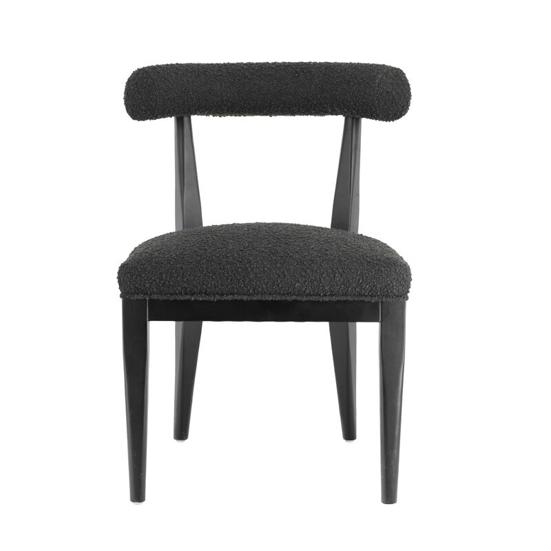 Casafoyer Palla Black Performance Boucle Dining Chair image number 3