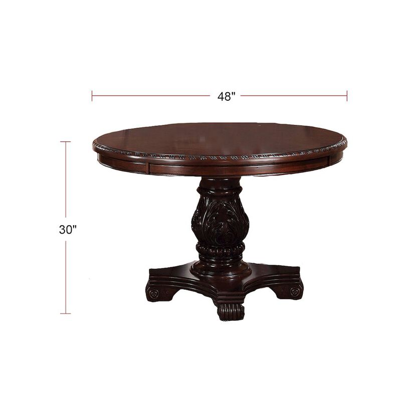 Simple Relax Rubberr Wooden Dining Table in Brown image number 4