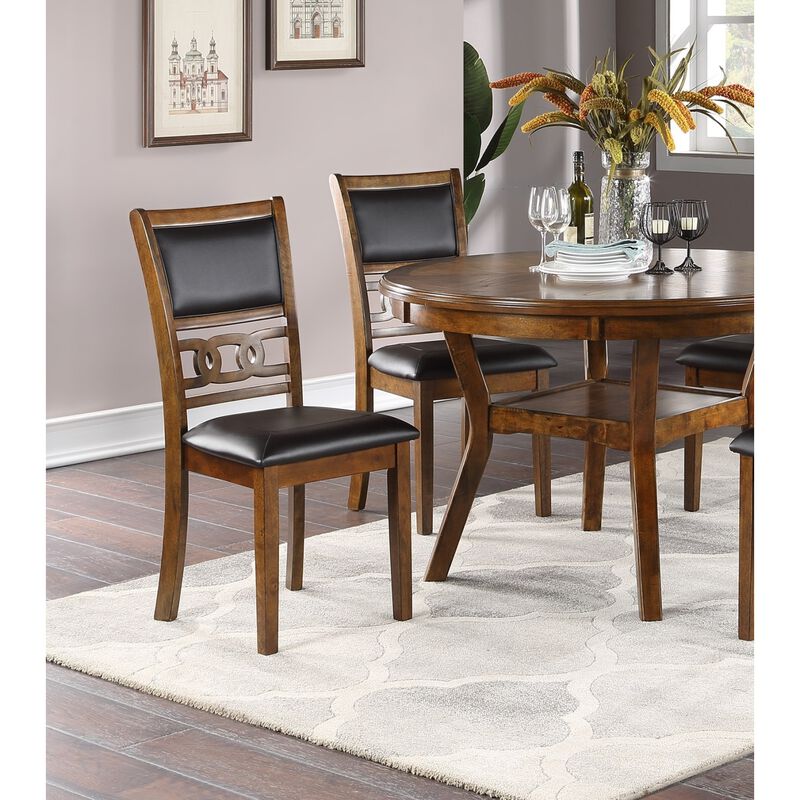 Streamdale Walnut Finish Dining Chairs Set of 2 image number 8