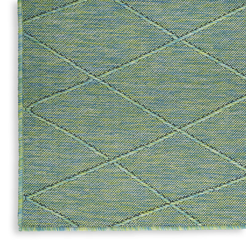 Washable Solutions WSL01 Blue/Green 4' x 6' Rug