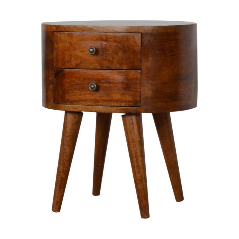 Chestnut Rounded Nightstand
