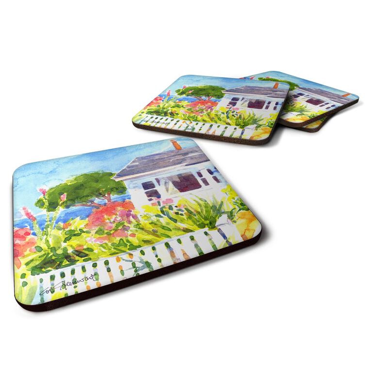 Caroline's Treasures 6133FC Houses Foam Coasters (Set of 4), 3.5 H x 3.5 W, Multicolor image number 0