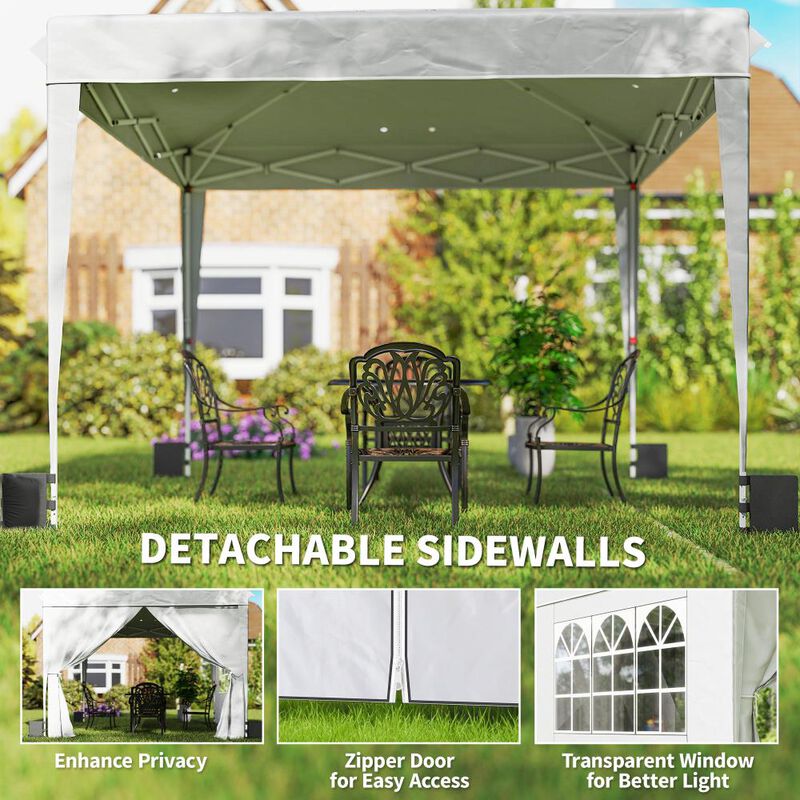 Hivvago 10x10 Pop Up Canopy Tent with Sidewalls image number 4