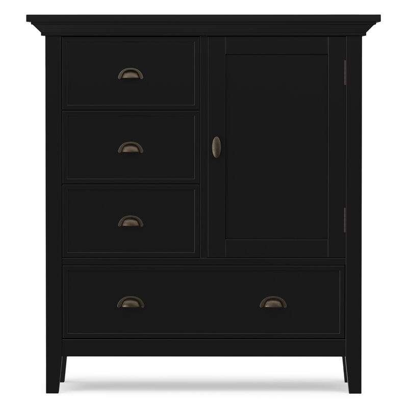 Redmond SOLID WOOD 39 inch Wide Transitional Medium Storage Cabinet in Black image number 3