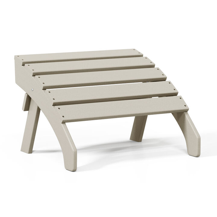 WestinTrends Outdoor Patio HDPE Adirondack Ottoman Footrest