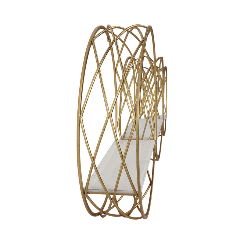S/3 Metal Round Wall Shelves image number 2