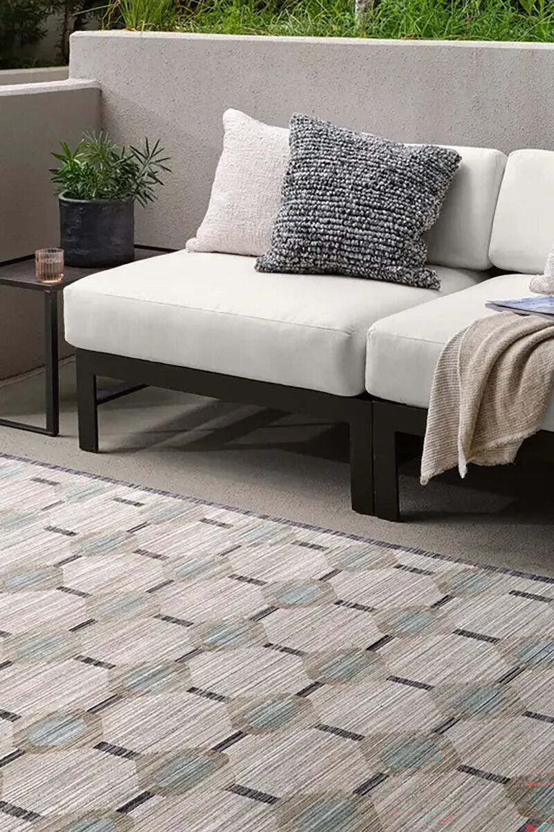 Muted Mosaic Alaric Blue 8'6" x 11'6" Rug image number 1