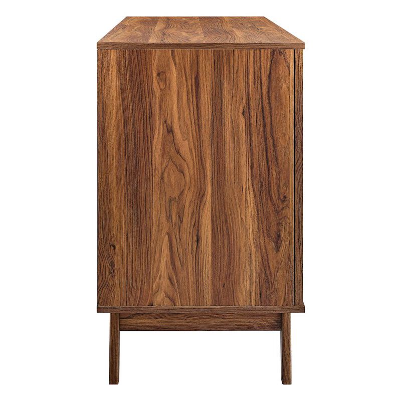 Modway Soma 59" Rattan High TV Stand Sideboard in Walnut image number 2