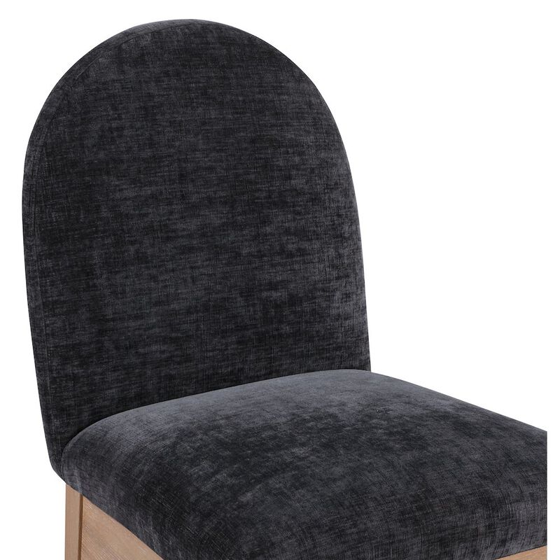 Meridian Furniture Waldorf Black Chenille Fabric Dining Chair