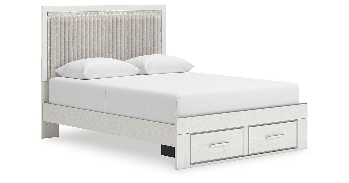Birmonton Queen Upholstered Panel Platform Storage Bed