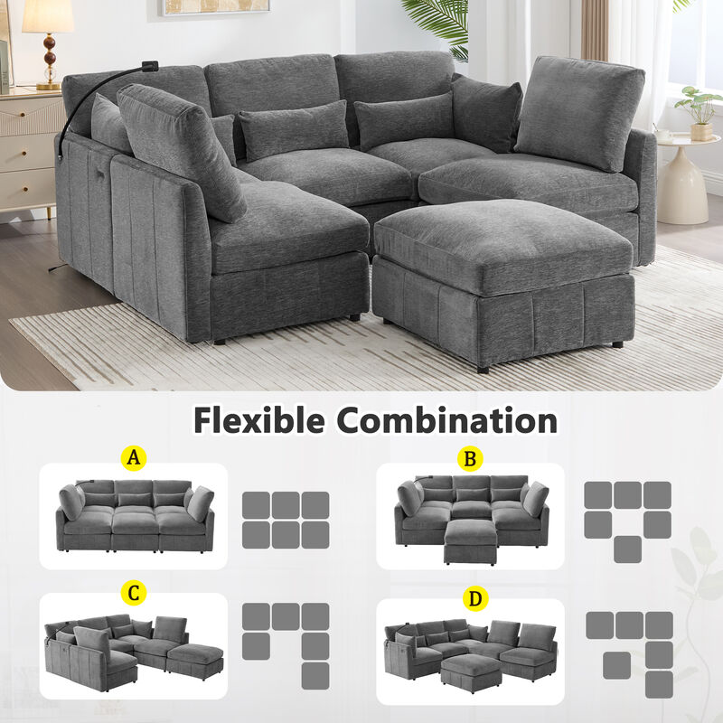 Merax Modern Sectional Sofa Modular Sectionals image number 6