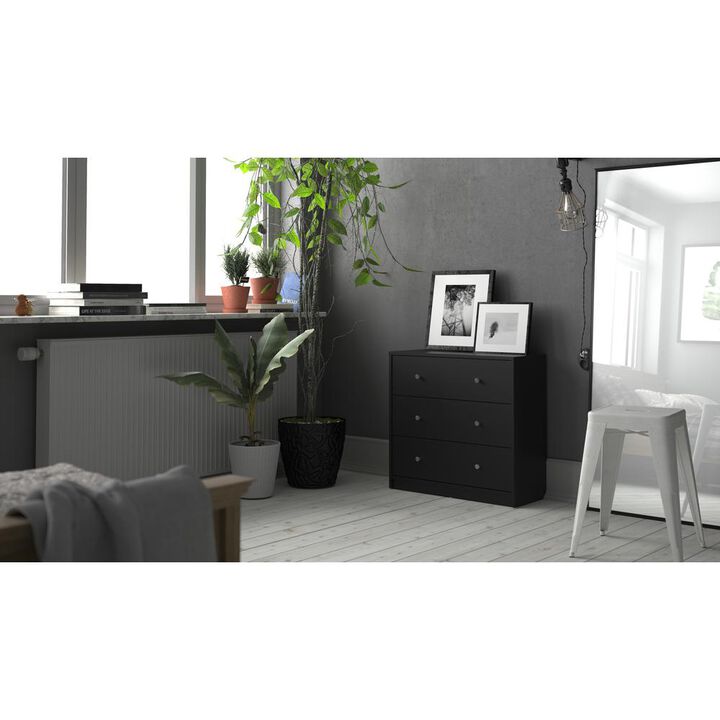 Tvilum Portland 3 Drawer Chest - Black