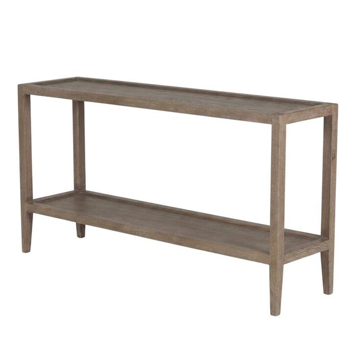 Lowell Oak Wood Console Table with Natural Grain Finish