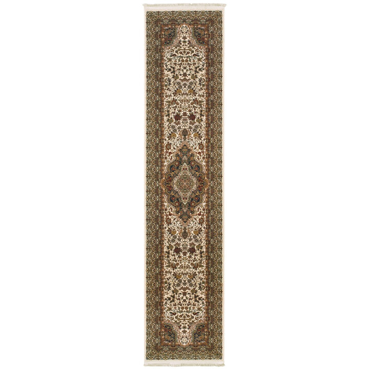 HomeRoots Medallion Area Rug With Fringe