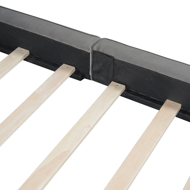 Merax Velvet Upholstered Platform Bed