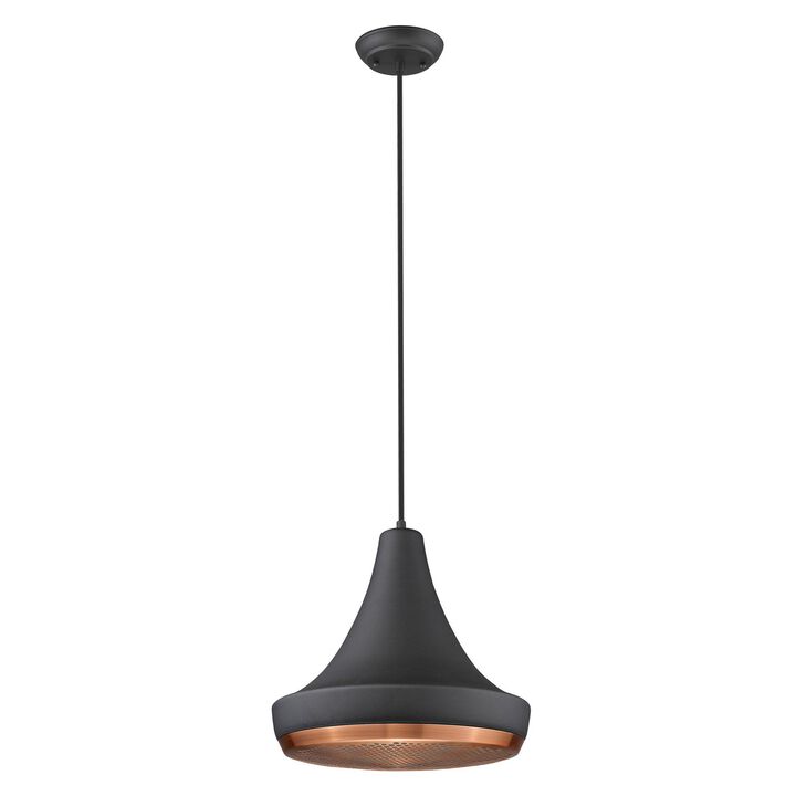 Hivvago Tholos 1-Light Matte Black Pendant