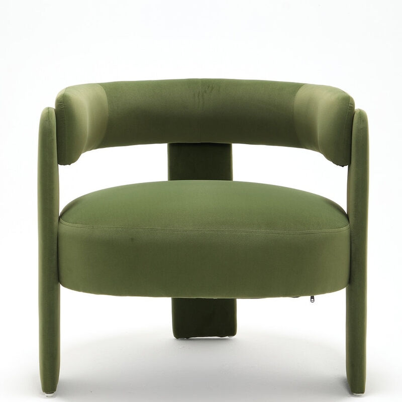 Envelor Modern Velvet Wingback Accent Armchair image number 0