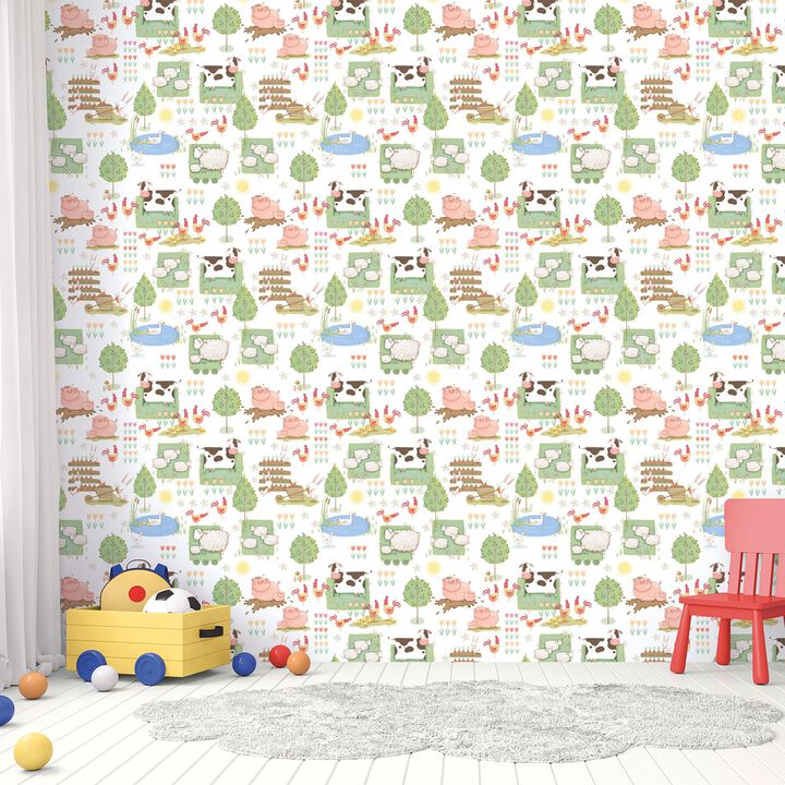 Tiny Tots 2 Farmland Multi-coloured Wallpaper G78377