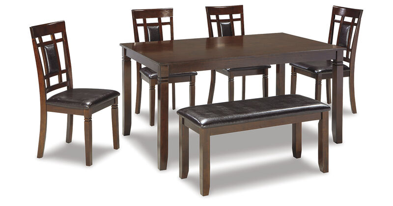 Bennox Dining Table and Chairs with Bench (Set of 6) image number 0