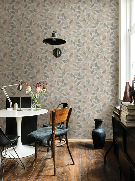 Lemona Grey Fruit Tree Wallpaper (Set of 2)