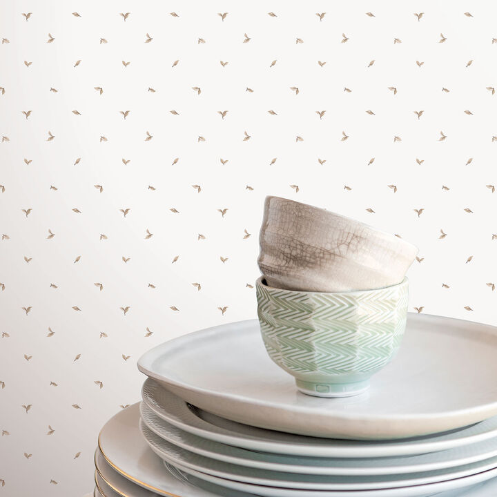 Kitchen Recipes Tree Leaf Beige Wallpaper G12278