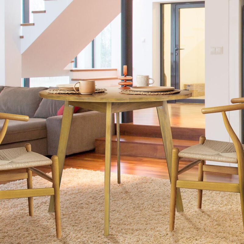 Genuine 36" Round Dining Table with Solid American Gum - Harvest Gold