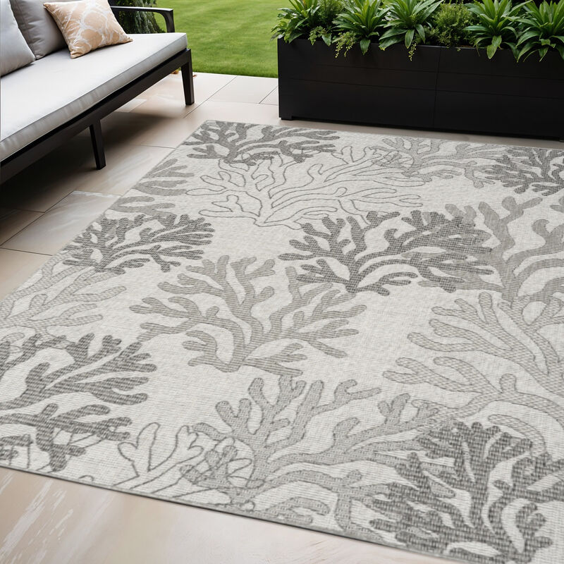 HomeRoots Nautical Indoor Outdoor Area Rug image number 1