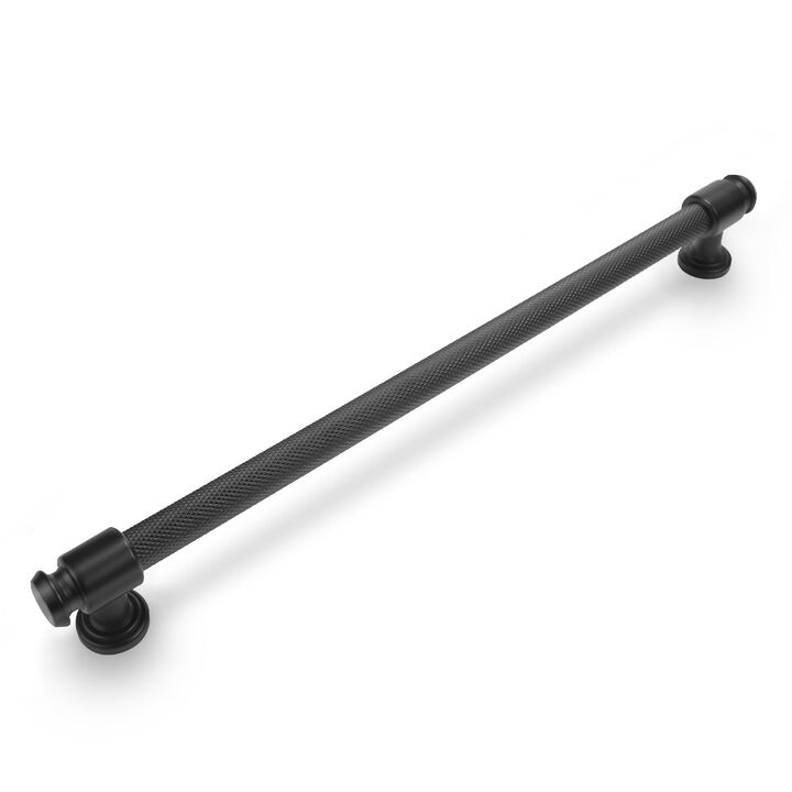 BUKOBYHE 6 Pack 12-3/5Inch(320mm) Matte Black Cabinet Handles Black Kitchen Cabinet Pulls Cabinet Door Handles Heavy Duty Kitche