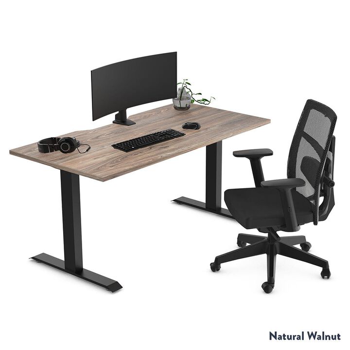 Desky Zero Scalloped Laminate Office Desk