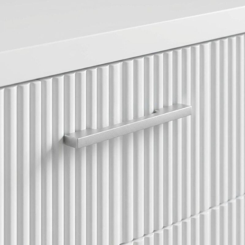 White Transitional Bedroom Nightstand with Sleek Design and Durable Construction image number 3