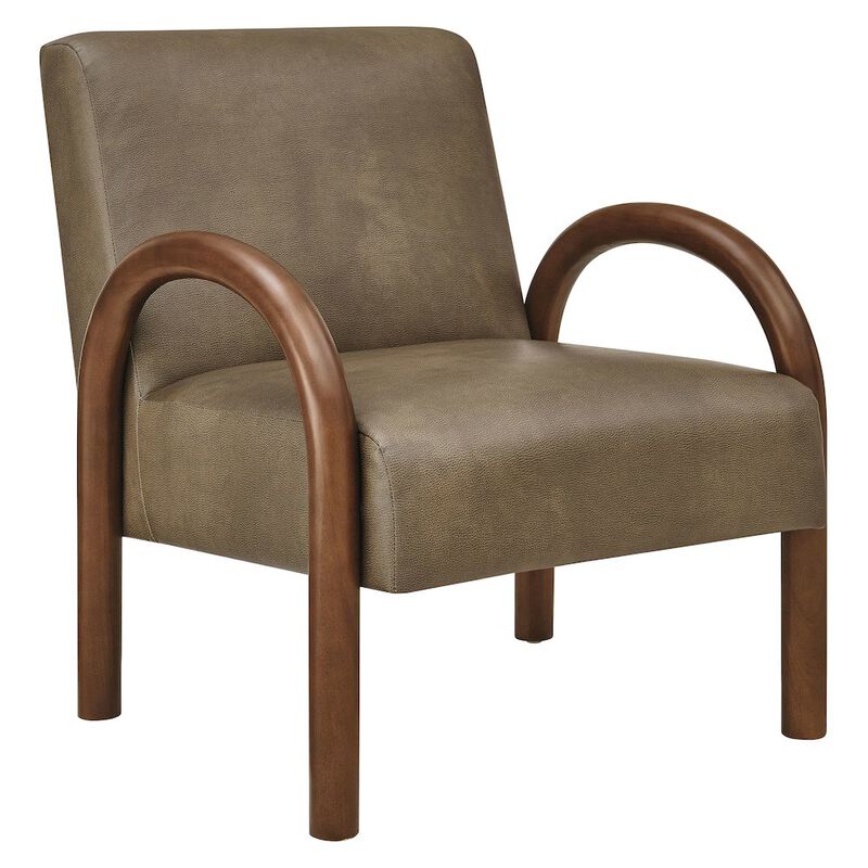 Lunet Faux Leather Upholstered Accent Chair image number 0
