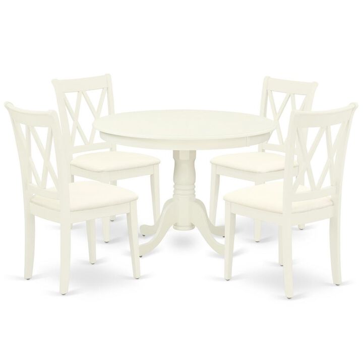Dining Room Set Linen White, HLCL5-LWH-C