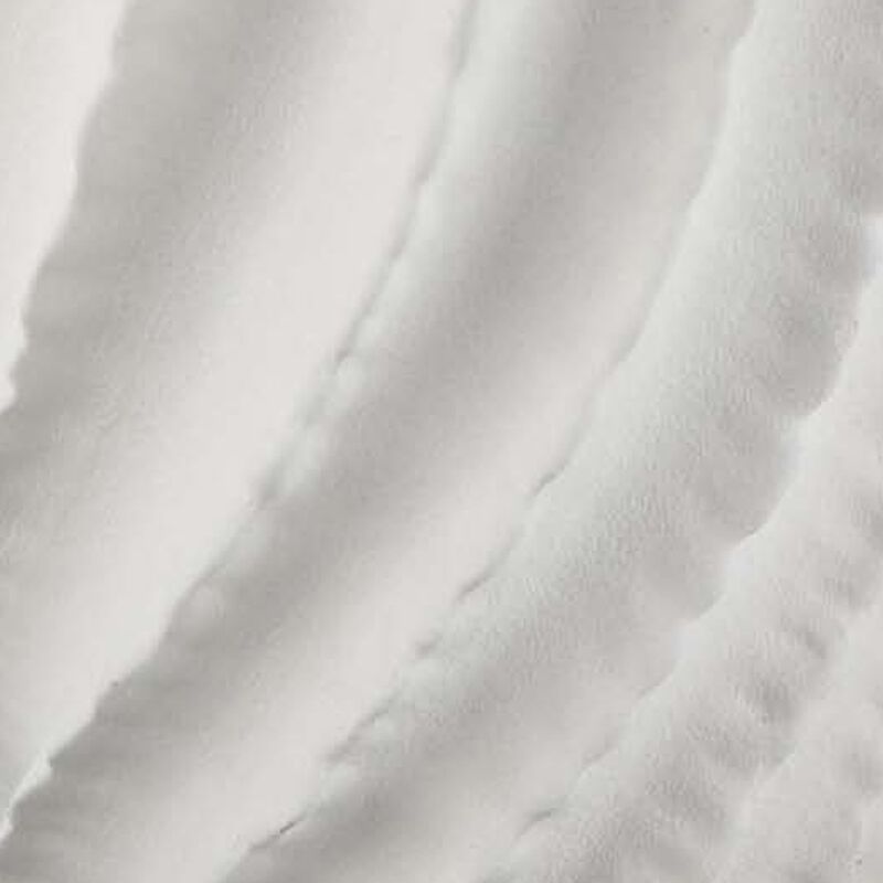 Velz Decorative Flower Vase, 18 Inch Wavy Shape, Matte White Ceramic