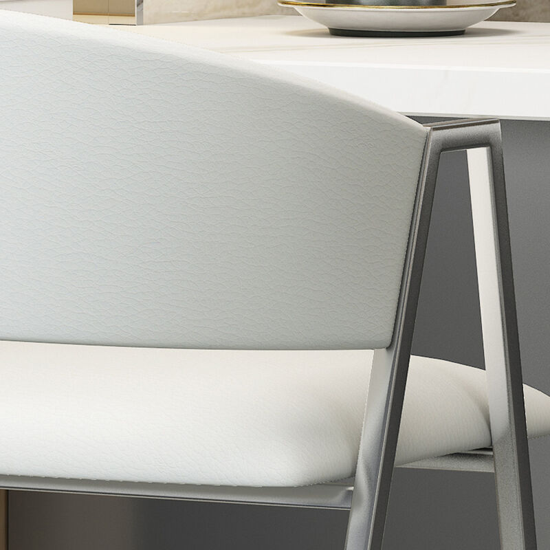 Streamdale Modern Square Bar Stools With Chrome Frame (Set Of 2)