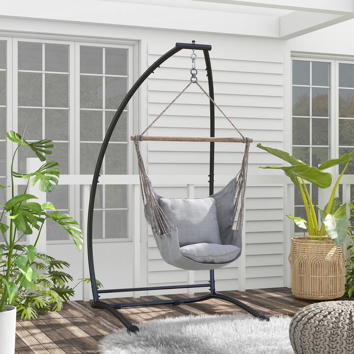 Hivvago C-Shape Metal Hammock Chair Stand