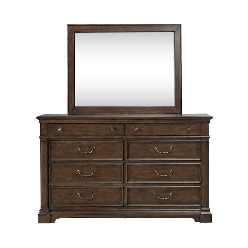 Liberty Furniture Arden Road Dresser & Mirror Bedroom Set - Satin Cherry image number 2