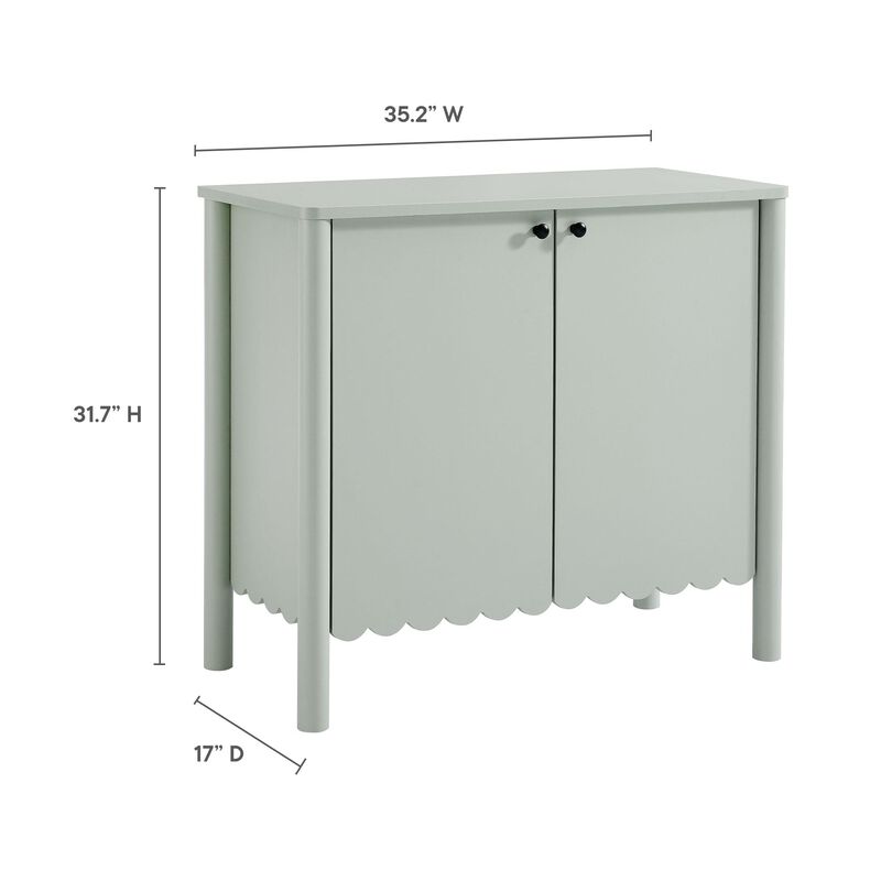 Modway Emmeline 2-Door Scalloped Sideboard in Light Gray image number 2