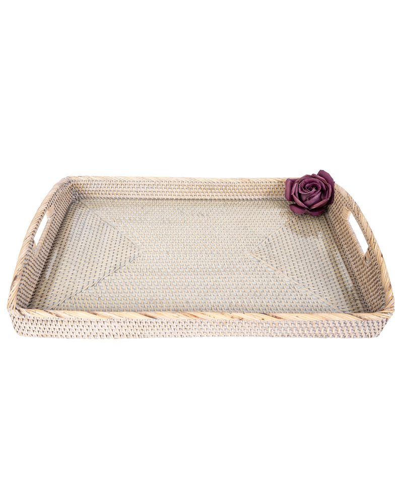 Saboga Home&trade; Rectangular Tray with Glass Insert image number 2