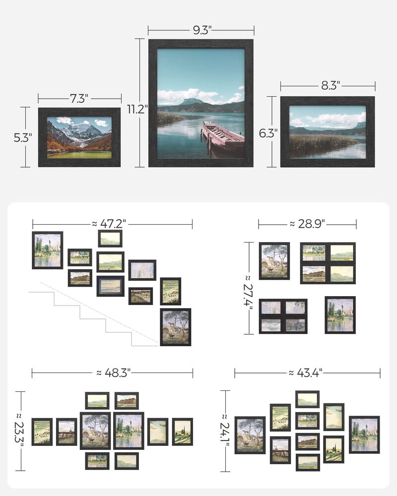 Collage Photo Frame Set of 10 for Multi Picture Wall Display image number 2